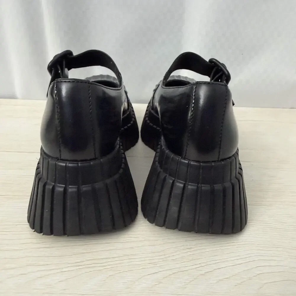 Camper BCN Leather Mary Jane Shoes Womens Size 7.5 Chunky Platform Lug Sole 38